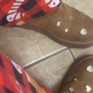 UGG Brown Winter Boots with Heart Accents